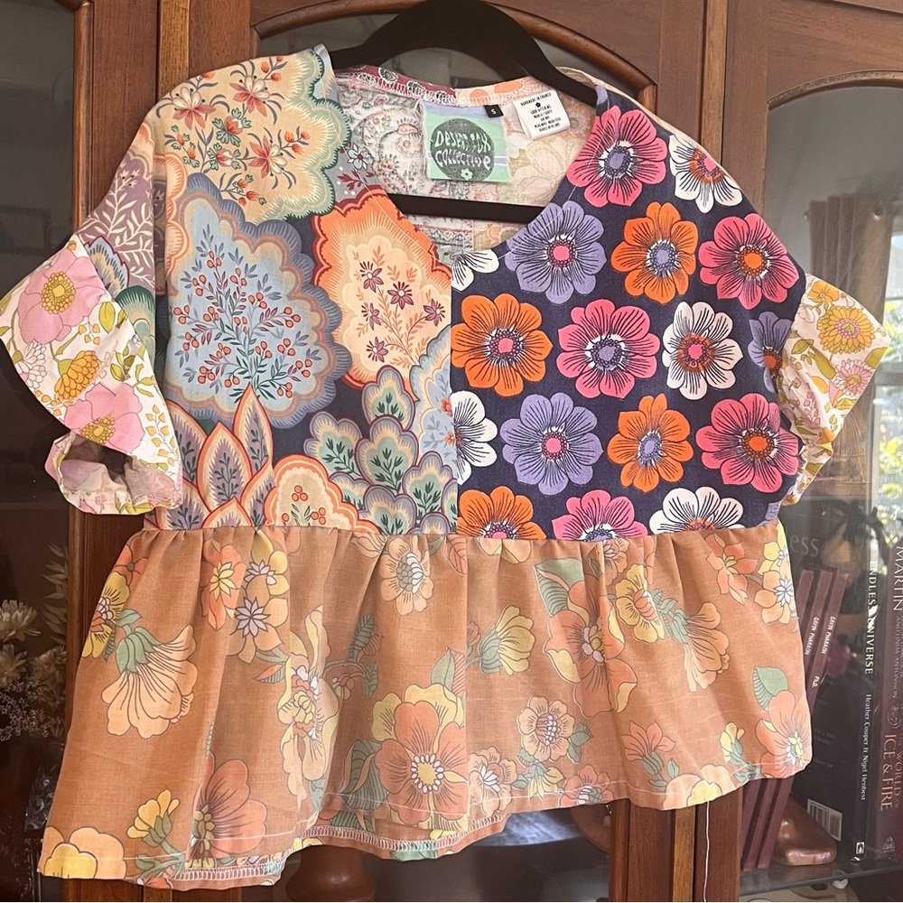 Desert Fox Collective VTG Fabric Crop Top